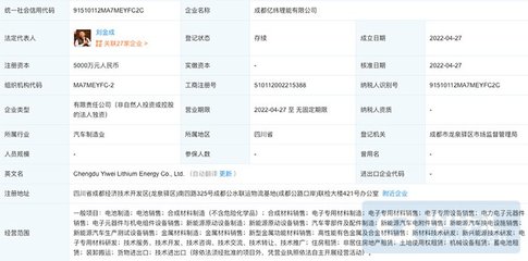 亿纬锂能:将在成都投建年产50GWh动力储能电池生产基地等项目